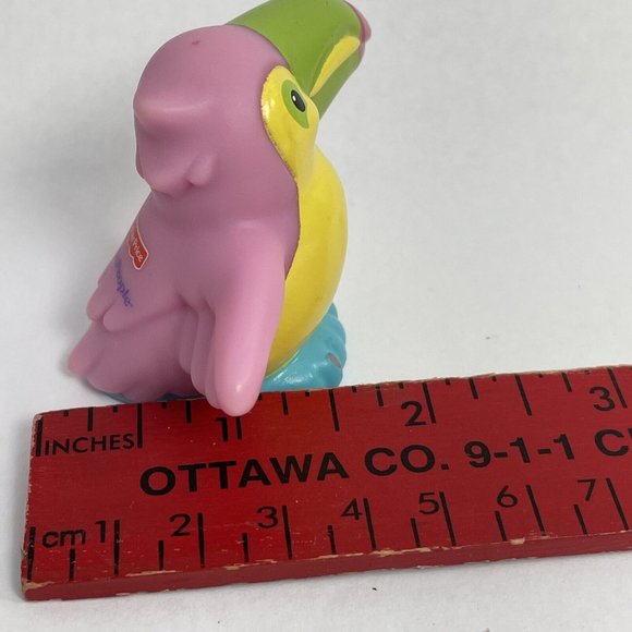 FISHER PRICE LITTLE PEOPLE Toucan Pink & Yellow w Green Bill Bird Toy - Picture 9 of 11